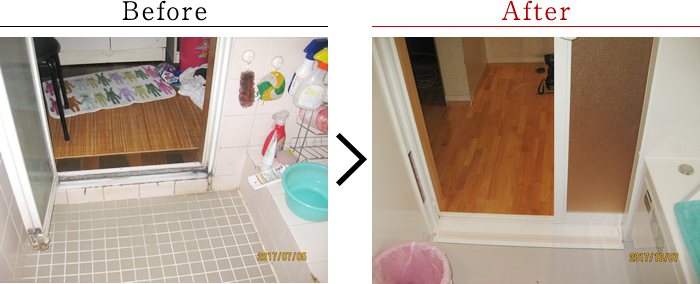お風呂場扉のリフォーム事例